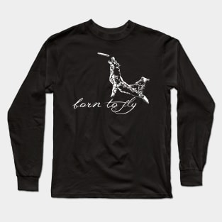 Border Collie Frisbee dog dogfrisbee Long Sleeve T-Shirt